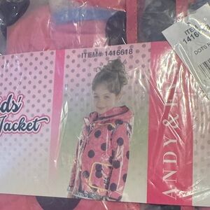 Andy & Evan Pink and Black Polka Dot Jacket